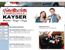 Tablet Screenshot of fahrschulekayser.de
